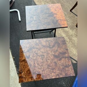 Elegant Wood Grain Side Tables